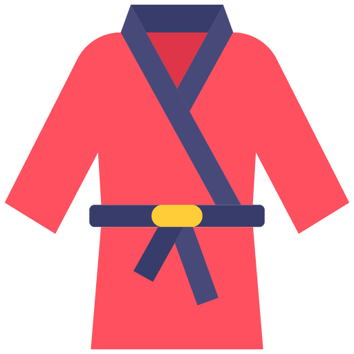 Figura de uniforme de combate en artes marciales.
